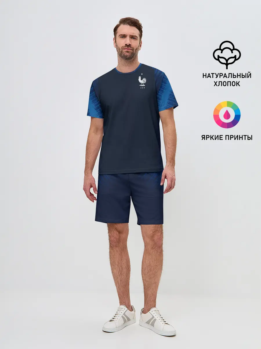 Мужской костюм с шортами / France home WC 2018