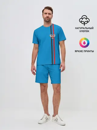 Мужской костюм с шортами / ДНР, лента с гербом