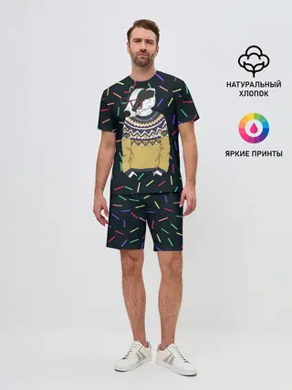 Мужской костюм с шортами / Барсук