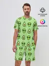 Мужской костюм с шортами / Green (P007_P004ooo1498317, P004ooo1498317)