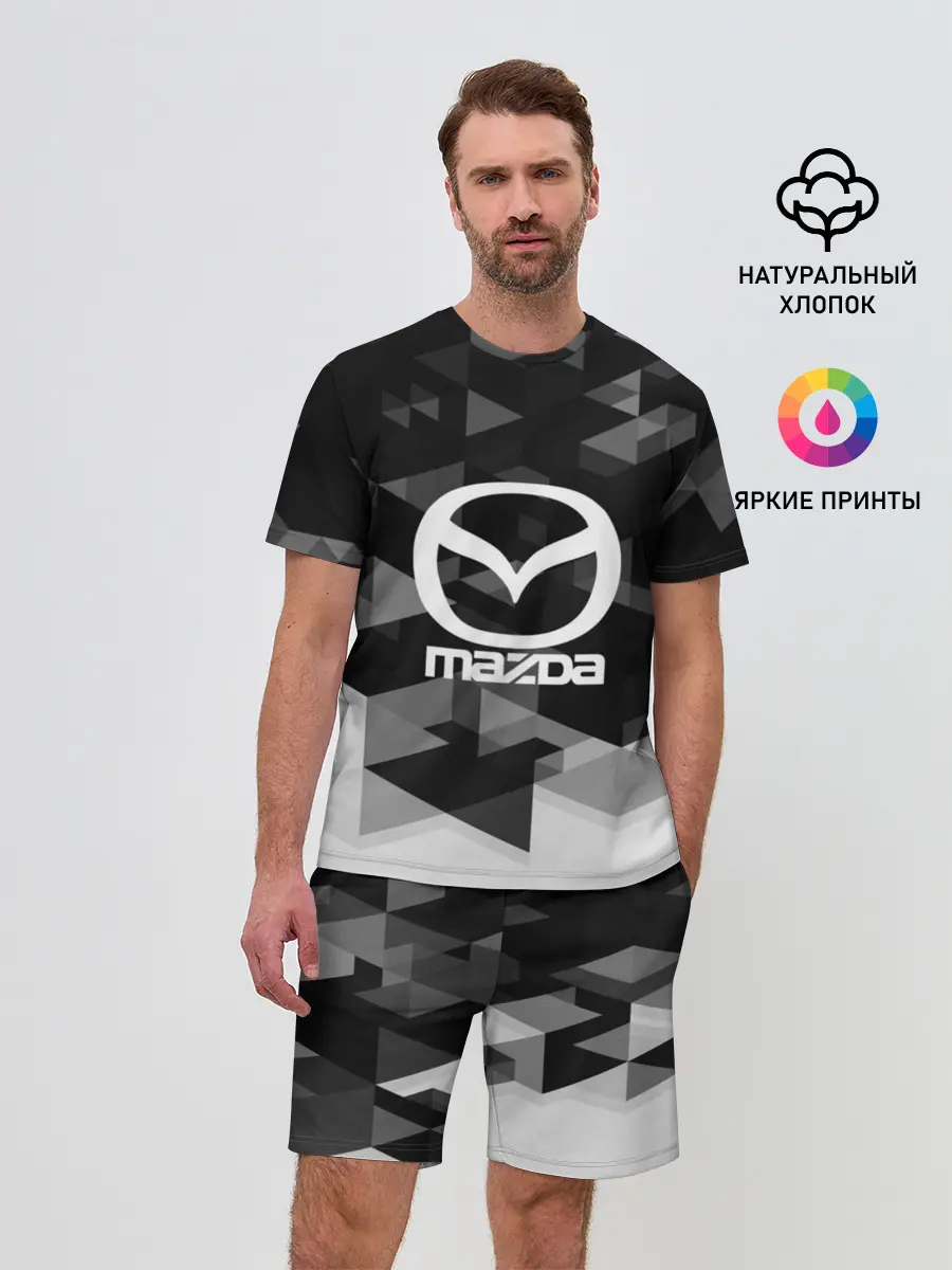 Мужской костюм с шортами / Mazda sport geometry