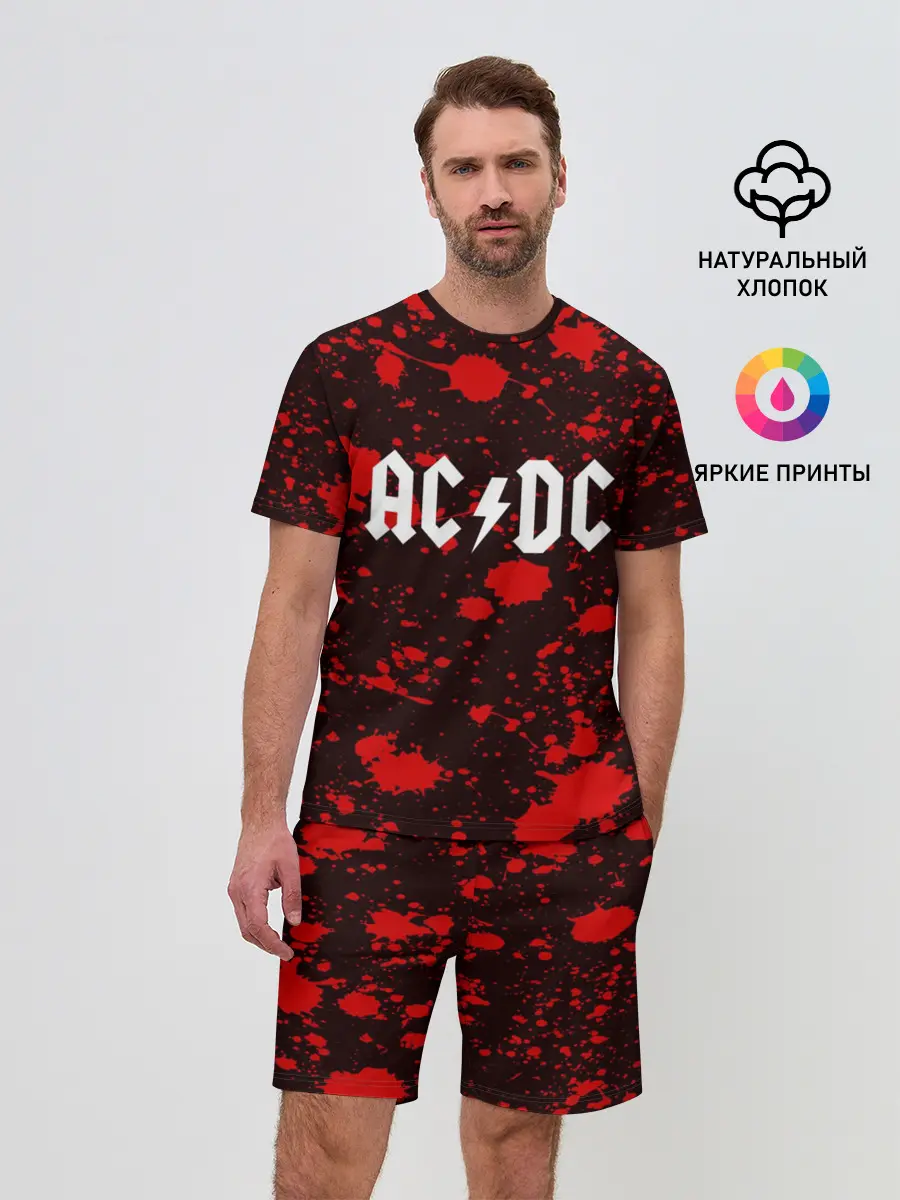 Мужской костюм с шортами / AC DC