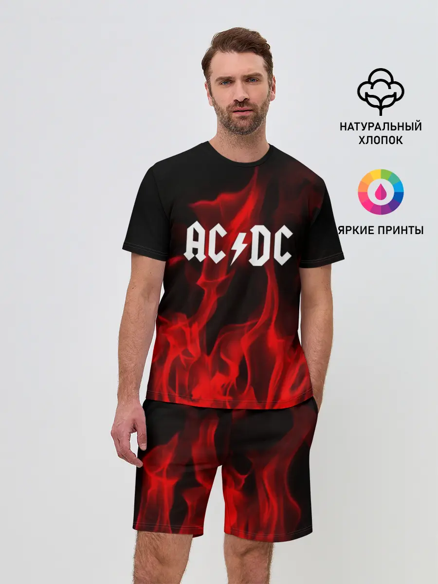 Мужской костюм с шортами / AC DC