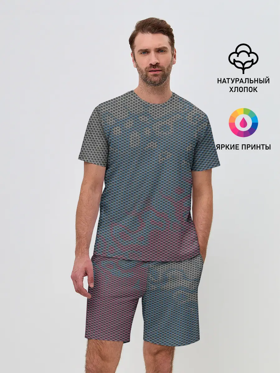 Мужской костюм с шортами / Hexagon Триколор