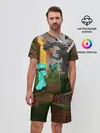 Мужской костюм с шортами / Стив сражается с Эндердраконом
