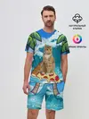 Мужской костюм с шортами / Сёрфинг на Пицце