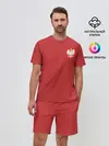 Мужской костюм с шортами / Польша форма гостевая 2018