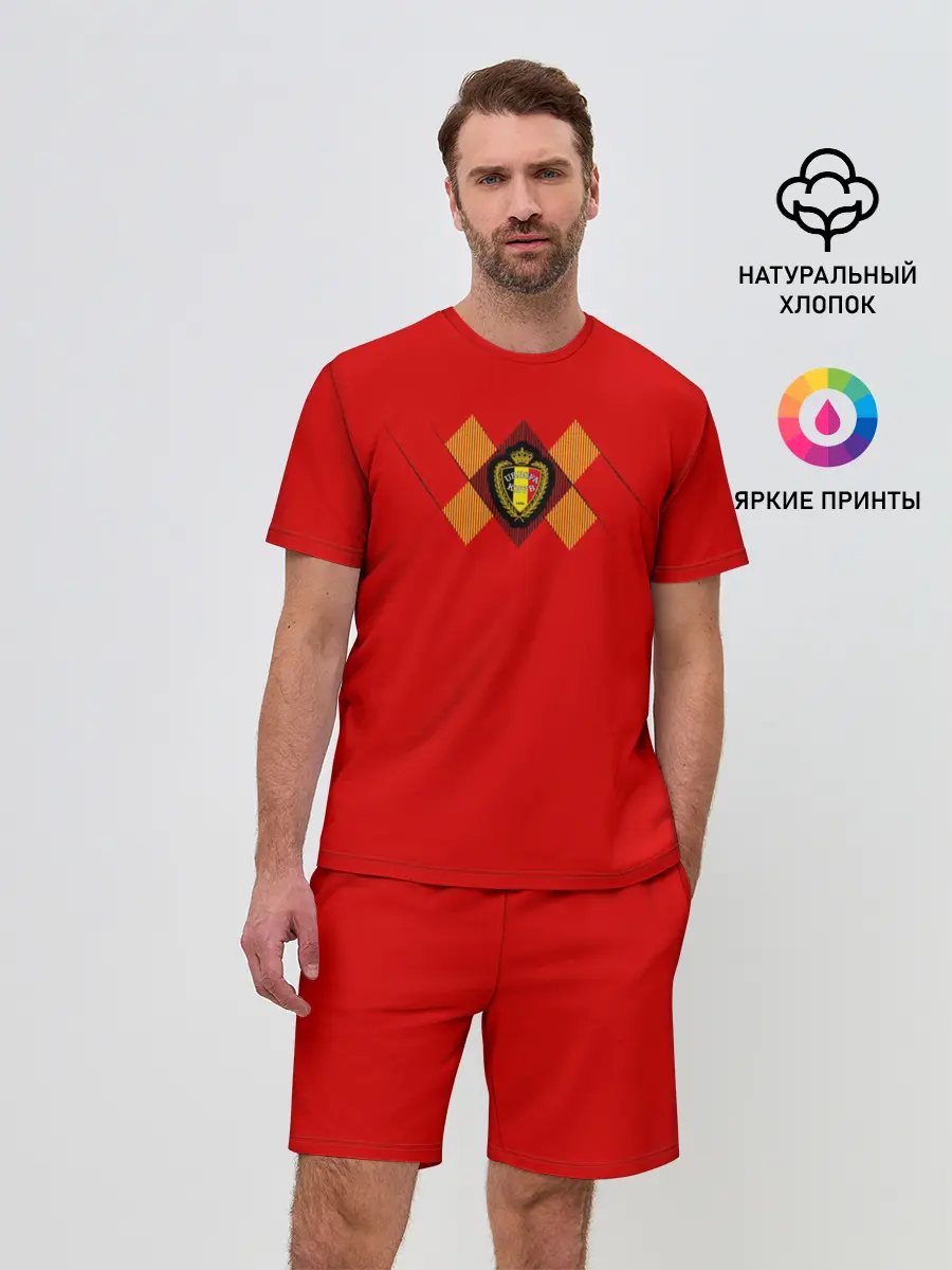 Мужской костюм с шортами / Сборная Бельгии Home 2018