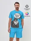 Мужской костюм с шортами / Толстый кот