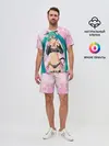 Мужской костюм с шортами / Хатсуне Мику на розовом фоне