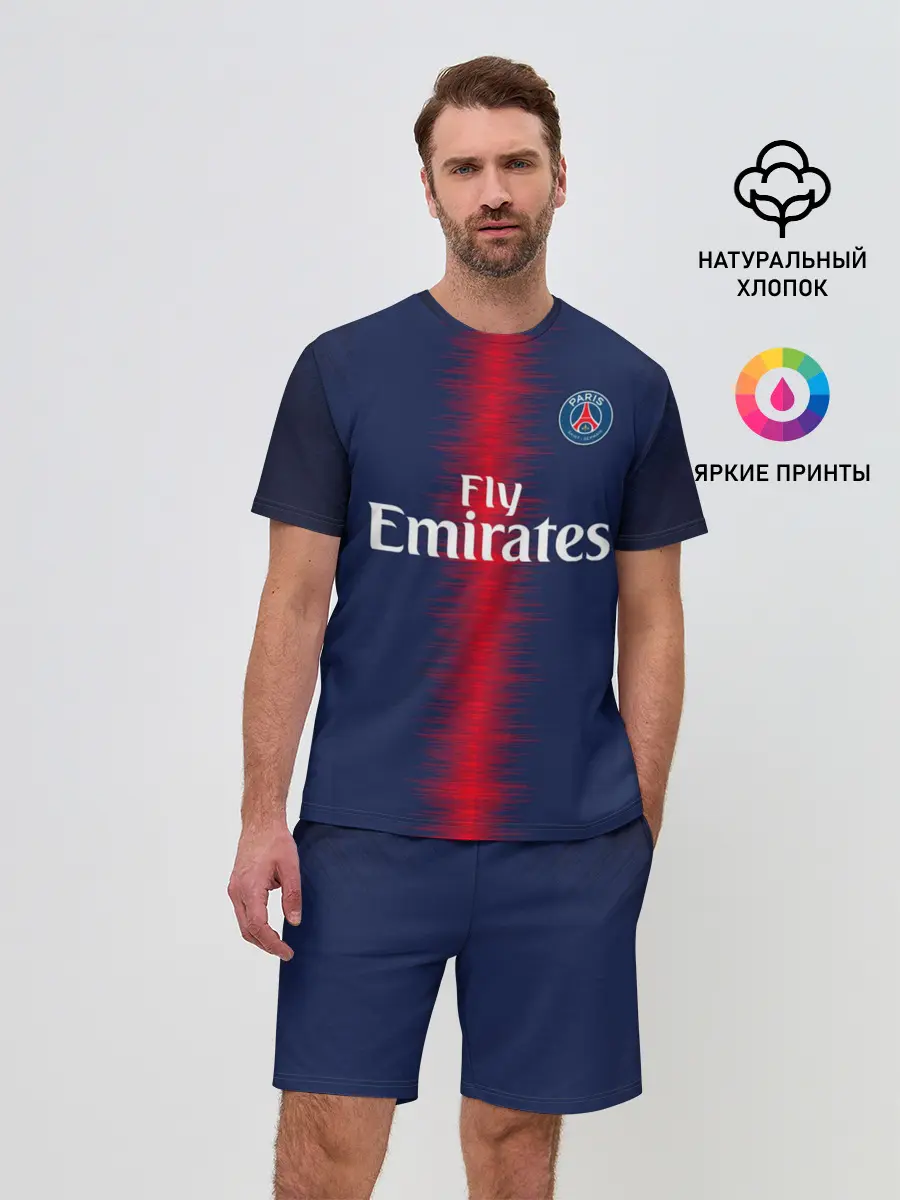 Мужской костюм с шортами / Mbappe home 18-19
