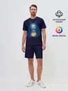 Мужской костюм с шортами / Тоторо с открытым ртом
