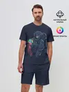 Мужской костюм с шортами / Космическая Медуза