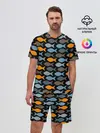 Мужской костюм с шортами / Рыбки