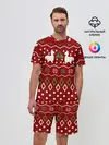 Мужской костюм с шортами / FORTNITE НОВОГОДНИЙ