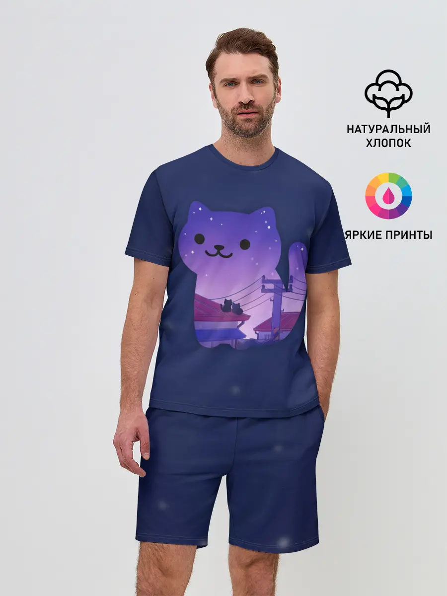 Мужской костюм с шортами / Ночной Котик