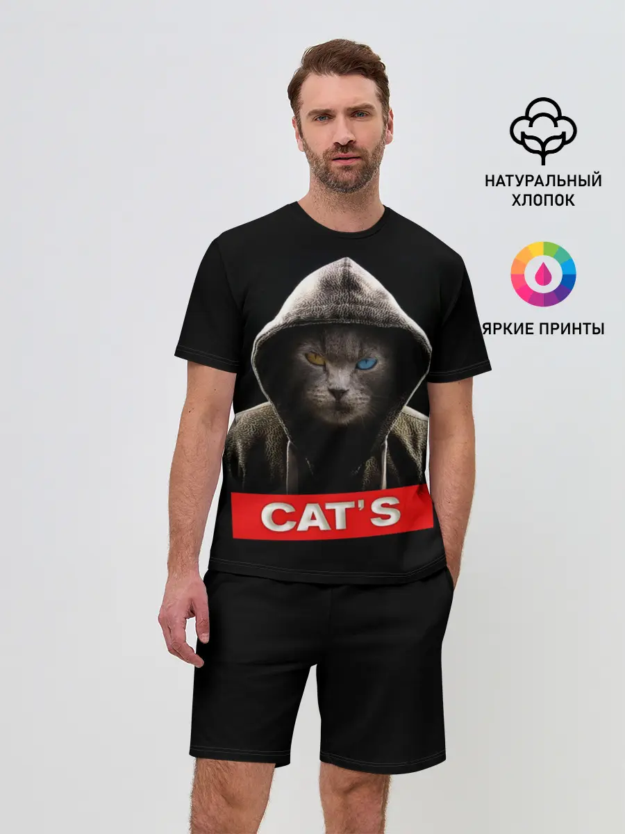 Мужской костюм с шортами / Кот
