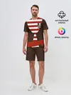 Мужской костюм с шортами / Костюм пирата в красную полоску