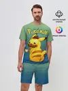 Мужской костюм с шортами / Детектив Пикачу покемон