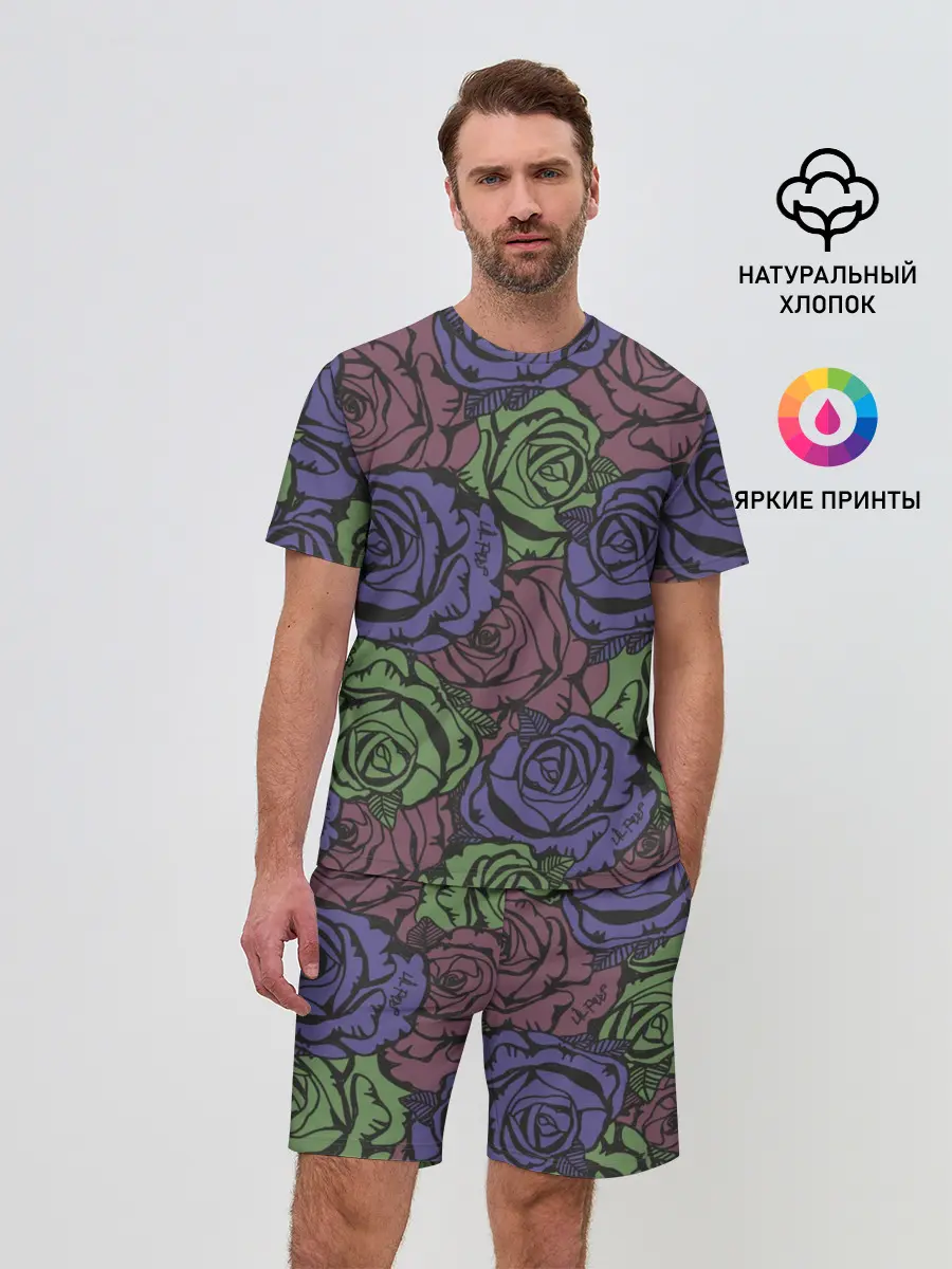 Мужской костюм с шортами / Розы Лил Пипа