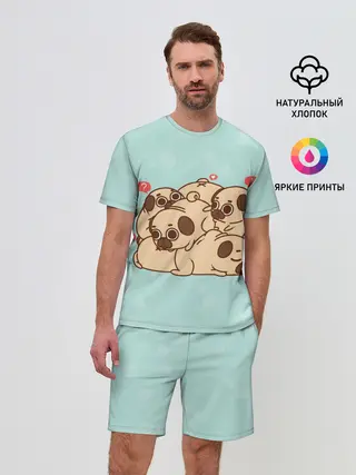Мужской костюм с шортами / Мопсы