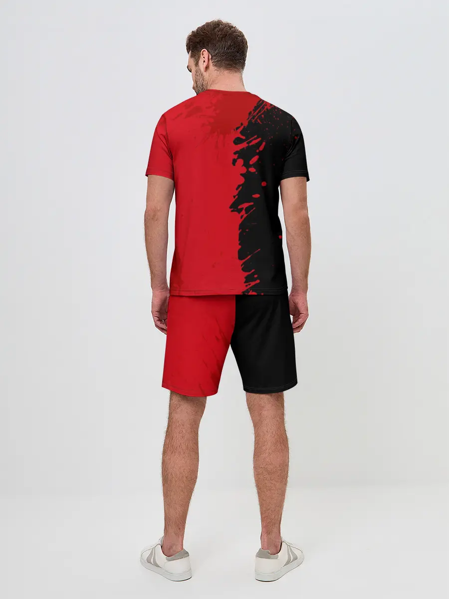 Мужской костюм с шортами / Goblin Slayer red and black