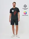 Мужской костюм с шортами / БЕЗДОМНЫЙ БОГ. логотип-иероглиф