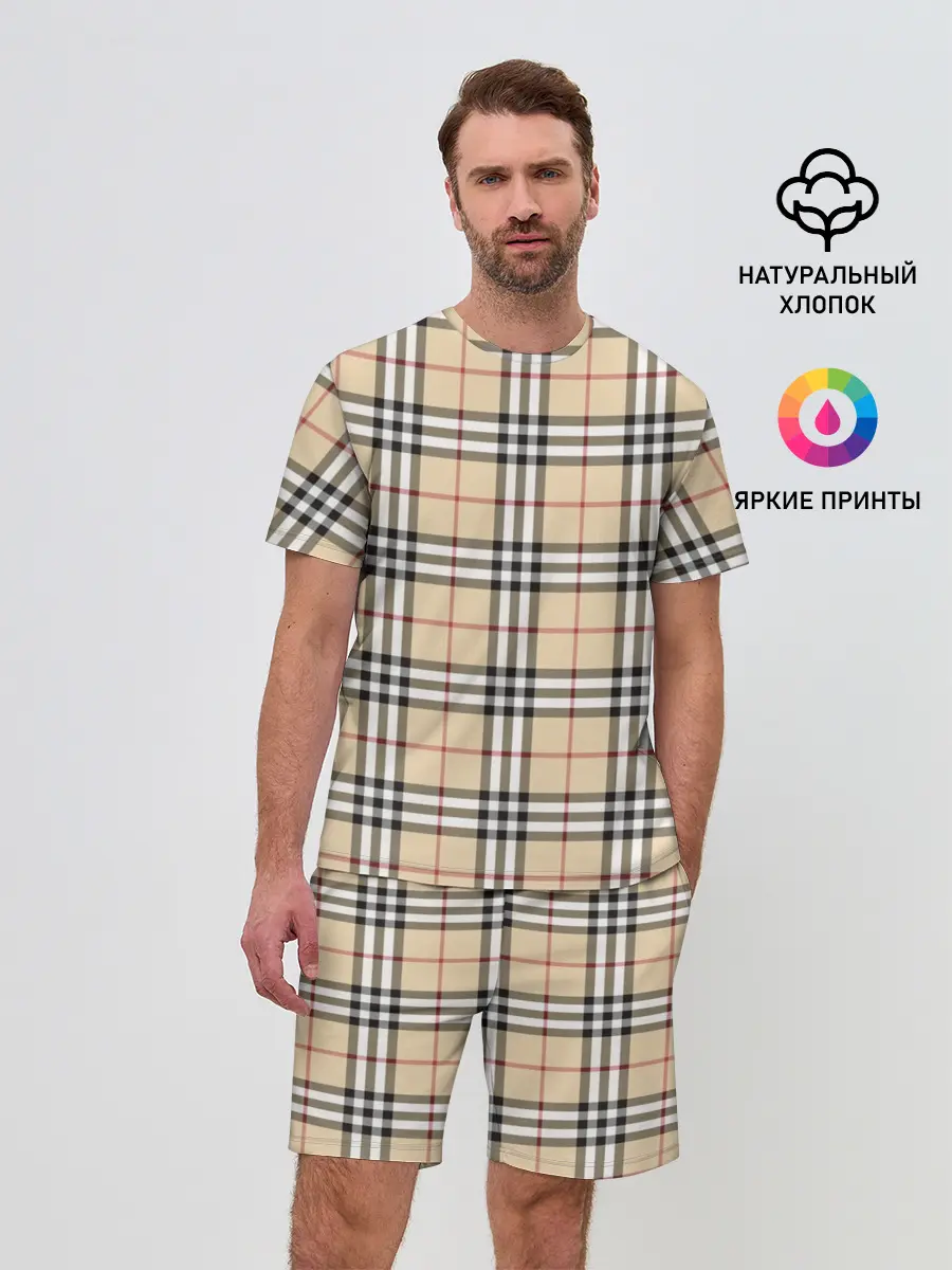 Мужской костюм с шортами / Nova check