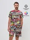 Мужской костюм с шортами / Cars Stickerbombing