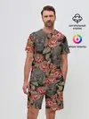 Мужской костюм с шортами / Черепа и розы