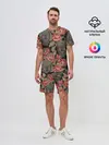Мужской костюм с шортами / Черепа и розы
