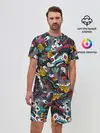 Мужской костюм с шортами / Покерный коллаж