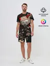 Мужской костюм с шортами / Медведь в ушанке