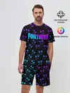 Мужской костюм с шортами / FORTNITE MARSHMELLO NEON