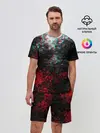 Мужской костюм с шортами / БРЫЗГИ КРАСОК GLITCH