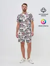 Мужской костюм с шортами / Черепа в цветах