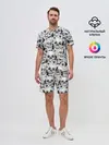 Мужской костюм с шортами / Черепа в цветах