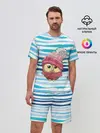 Мужской костюм с шортами / Сова в шапке