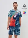 Мужской костюм с шортами / Попугай
