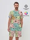 Мужской костюм с шортами / Акварельные Зайки