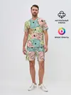 Мужской костюм с шортами / Акварельные Зайки