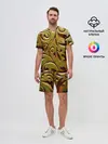 Мужской костюм с шортами / Вырез по дереву