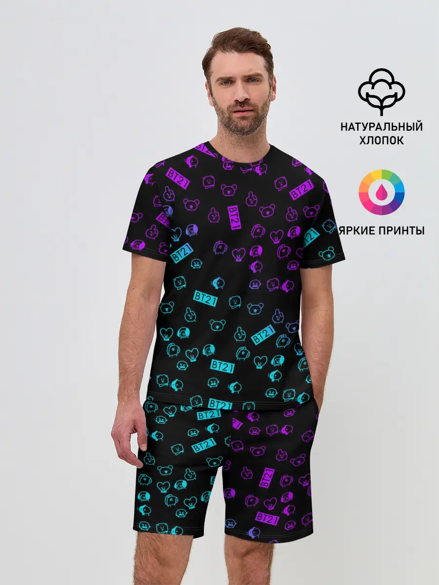 Мужской костюм с шортами / BTS BT21