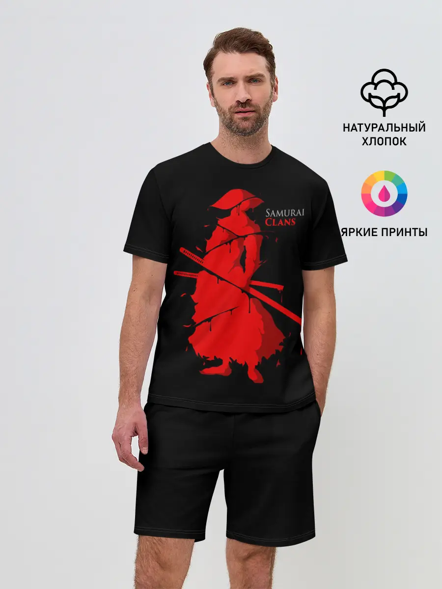 Мужской костюм с шортами / Самурай
