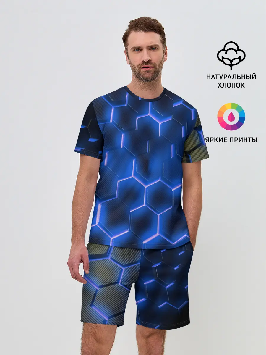 Мужской костюм с шортами / НЕОНОВАЯ БРОНЯ