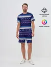 Мужской костюм с шортами / Яркий узор 2