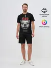 Мужской костюм с шортами / Английский бульдог с короной