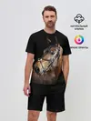 Мужской костюм с шортами / Гнедая лошадь