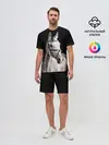 Мужской костюм с шортами / Серный в яблоках конь