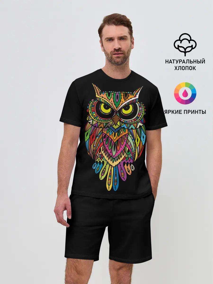 Мужской костюм с шортами / Сова